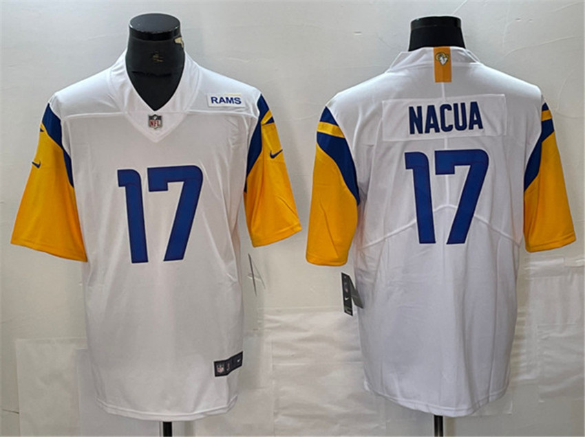 Men's White Los Angeles Rams #17 Puka Nacua Vapor Untouchable Limited Stitched Jersey